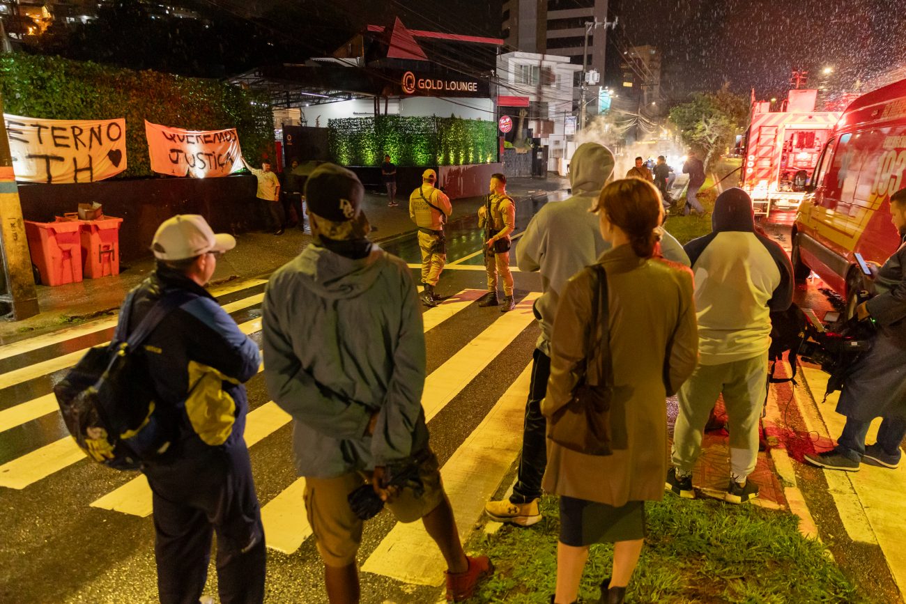 Polícia Militar dispersou a manifestação - Germano Rorato/ND