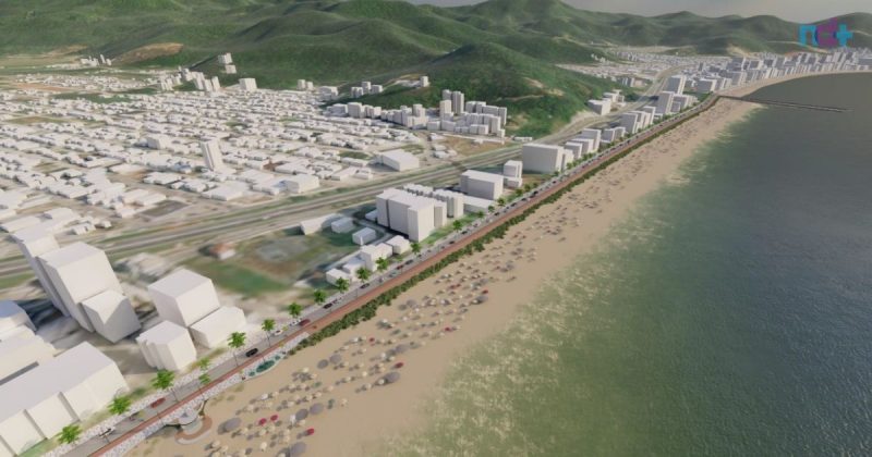 Imagem em 3D mostra como ficará Meia Praia de Itapema com alargamento