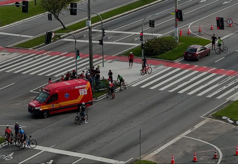 Quatro ciclistas foram vítimas de atropelamentos na Beira-Mar no último domingo (20) - Foto: Divulgação/ND