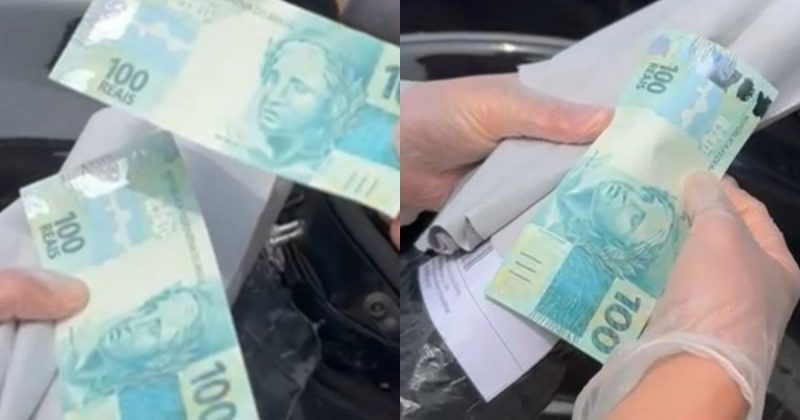 cédulas falsas de R$ 100