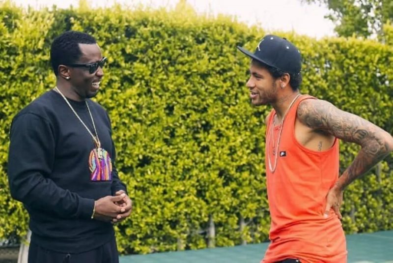 Neymar joga basquete com Puff Daddy e registra interação entre os dois