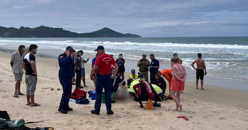 Pai e filho se afogam, bombeiros tentam reanimar homem mas ele não resiste