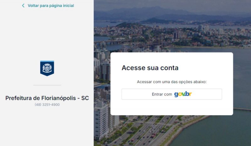 Contribuintes com cadastro no Portal da Prefeitura de Florianópolis ou no Gov.br poderão fazer o pagamento por esses serviços - Foto: Reprodução/ND