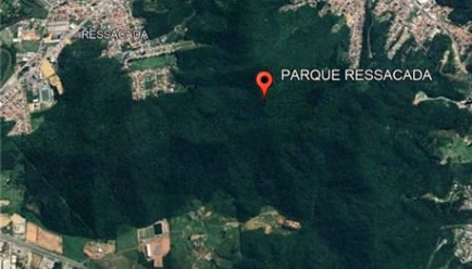 Imagem mostra área onde será o parque da Ressacada, em Itajaí