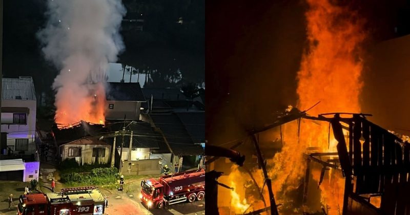 Incêndio destrói casa em Joinville