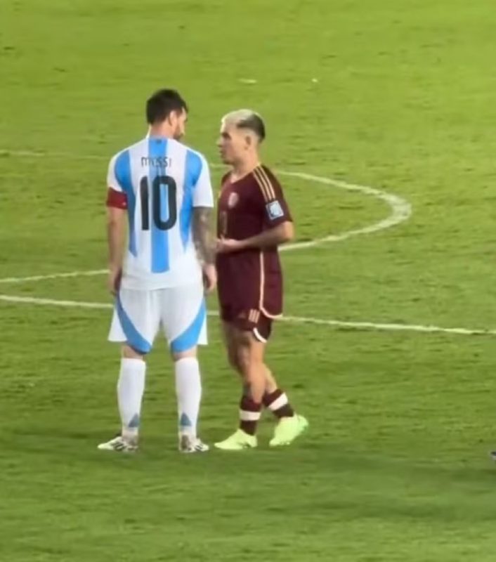 Clima esquentou entre Messi e astro venezuelano