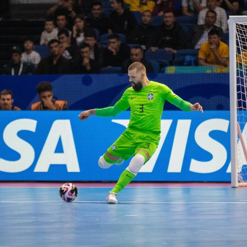 Willian brilhou na decis&atilde;o contra a Argentina – Foto: CBF Futsal/Divulga&ccedil;&atilde;o/ND