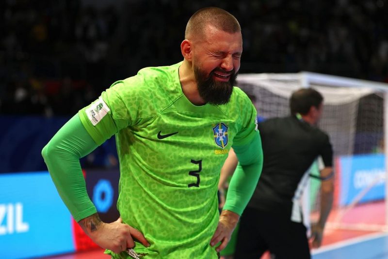 Willian foi eleito o jogador da partida na grande decis&atilde;o contra a Argentina – Foto: CBF Futsal/Divulga&ccedil;&atilde;o/ND