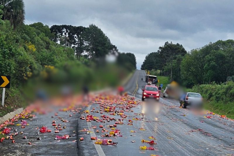 carretas colidiram em ponte serrada 