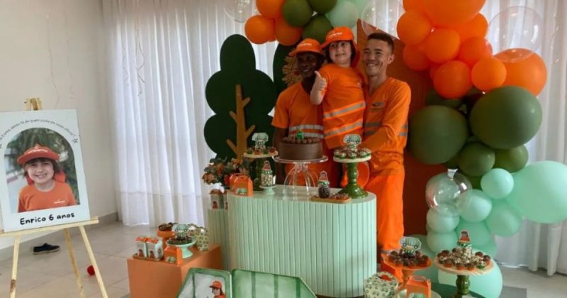 Aniversário de menino de 6 anos com tema de caminhão de lixo