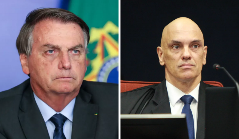 Ex-presidente acusou Moraes de ter interferido na investigação da Polícia Federal - Foto: Isac Nóbrega/PR/Nelson Jr./SCO/STF/Montagem/ND