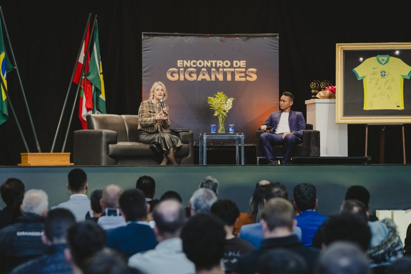 Giselle Coelho Lopes e Alex Maranhão no Encontro de Gigantes