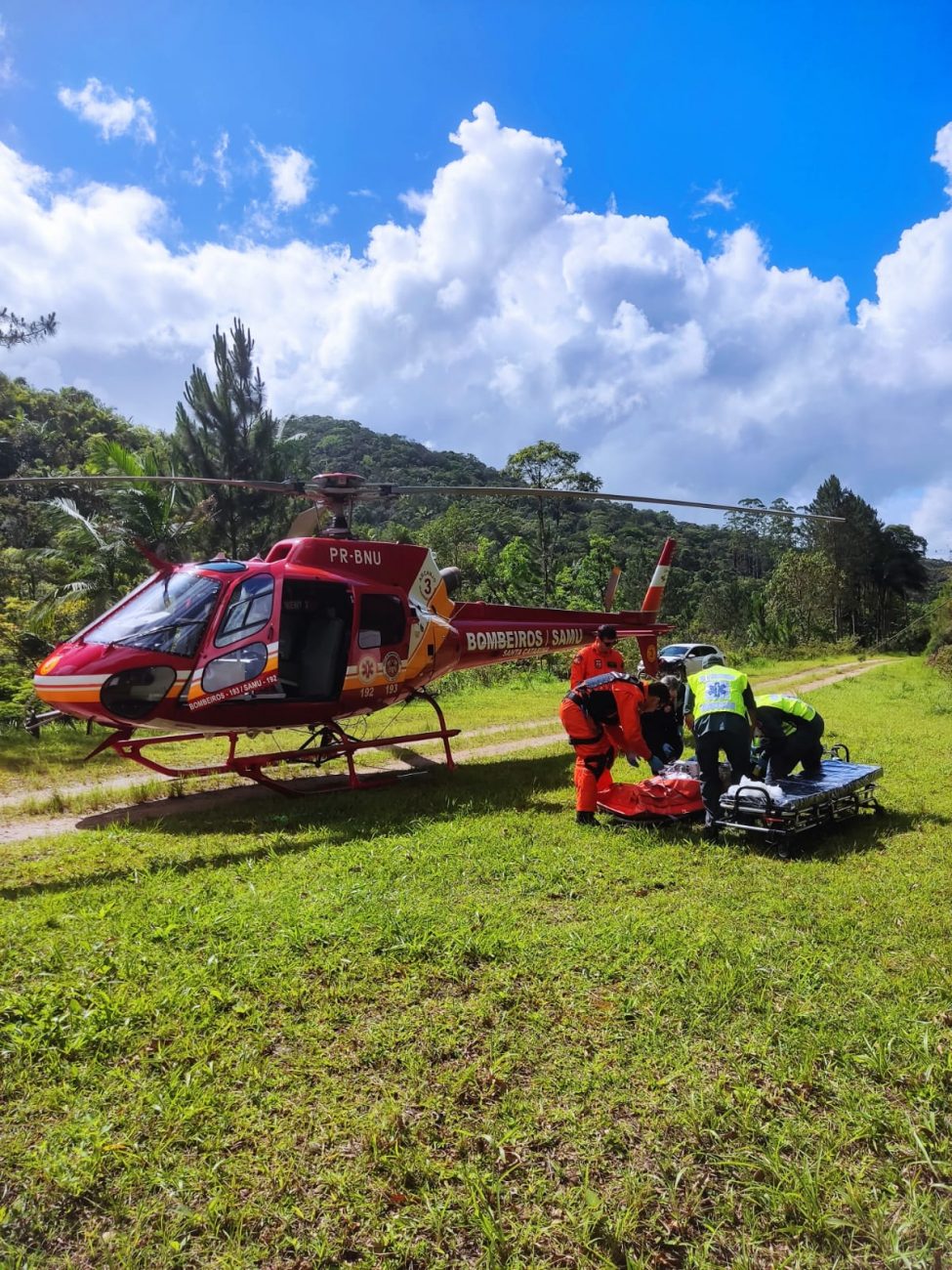 Homem sofreu queimaduras de 3° grau enquanto limpava piscina - Bombeiros Militar/Reprodução/ND