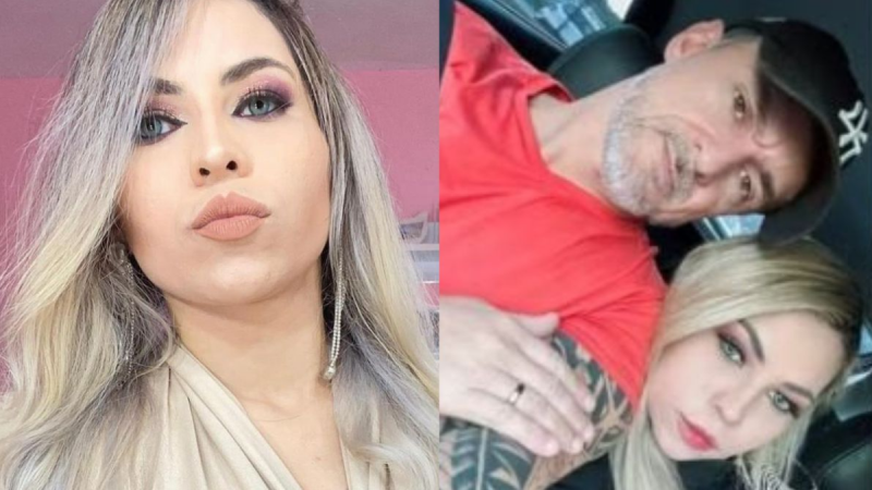 Daniel Cravinhos abandona namorada dias após nascimento do filho. Na imagem, uma fotomontagem com a esposa e, ao lado, o casal junto