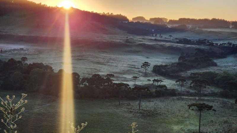 Temperatura na Serra catarinense pode ficar abaixo dos 10°C ao amanhecer 