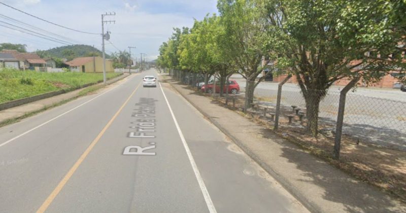 Local onde homem esfaqueou colega de trabalho em Jaraguá do Sul