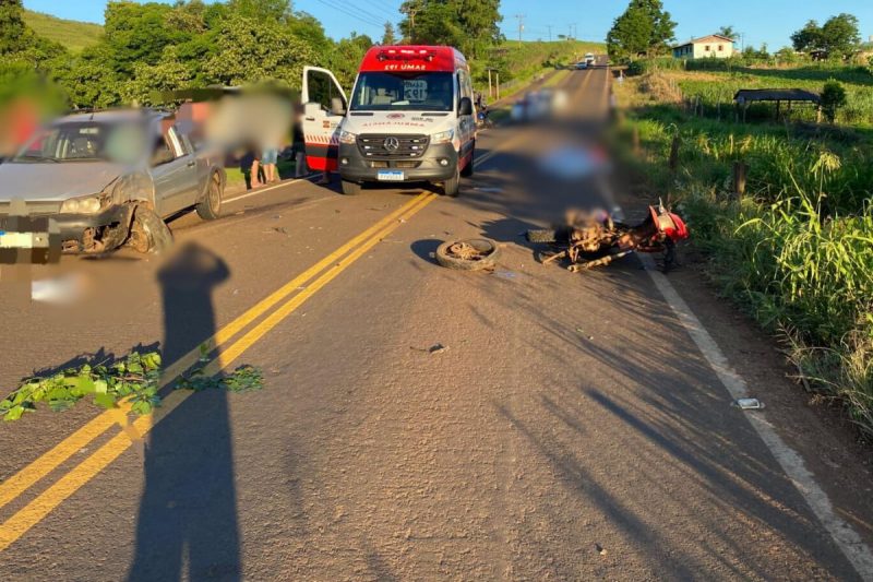 Motociclista morreu após batida frontal