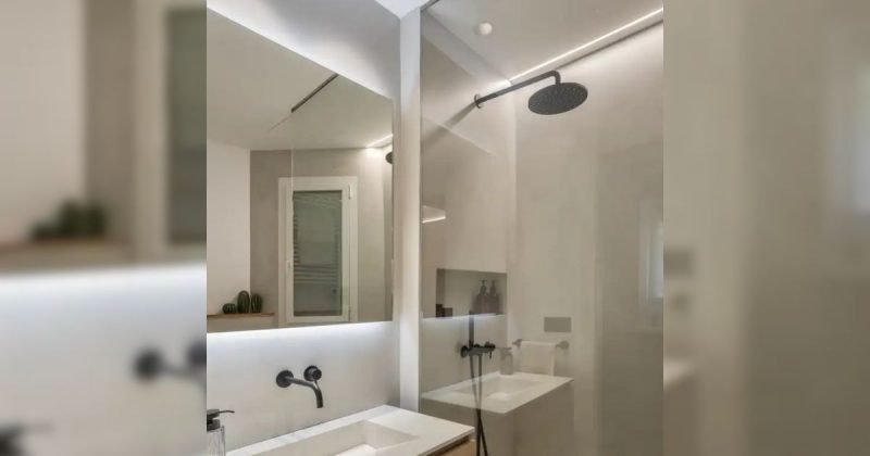 Iluminação de pontos diferentes no banheiro