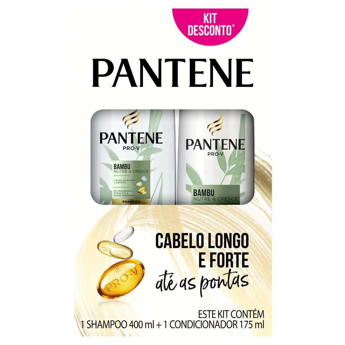 Kit Pantene Bambu Shampoo 400ml + Condicionador 200ml