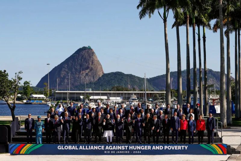 Líderes mundiais em encontro do G20 no Rio de Janeiro