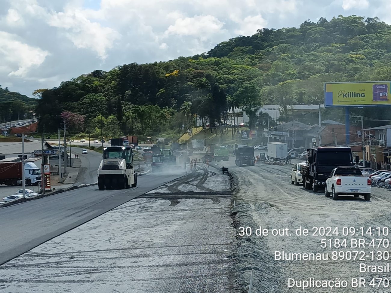 Obras seguem a todo vapor no complexo do Badenfurt - DNIT/Reprodução ND