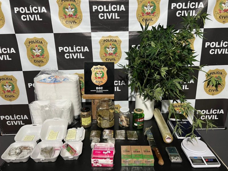 Polícia descobre kit drogas e 'empreendedor' do tráfico foi preso em Blumenau