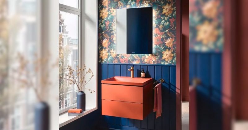 Papel de parede substitui alguns modelos de azulejos