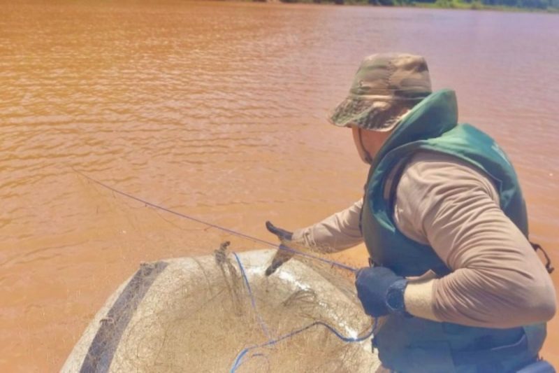 Redes de pesca foram apreendidas em Piracema 