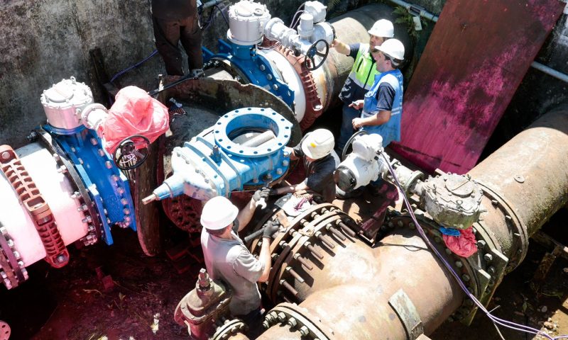 Obra que causou falta de água em Joinville