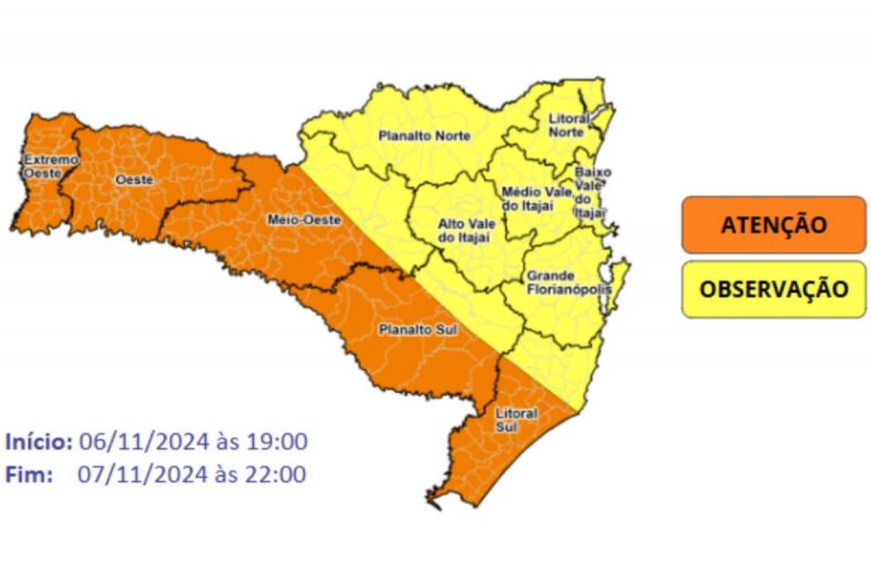 temporais e chuva intensa em SC