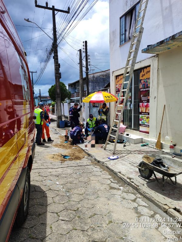 Bombeiros tentaram reverter a situação do trabalhador