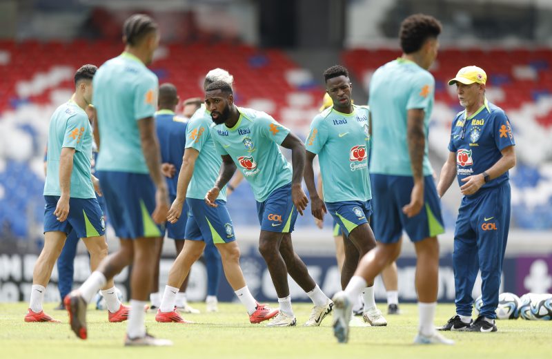 Treino antes do jogo entre Venezuela x Brasil pelas Eliminatórias