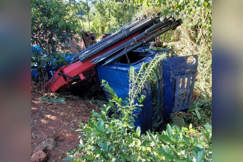 Pai e filha foram socorridos após acidente em Seara 