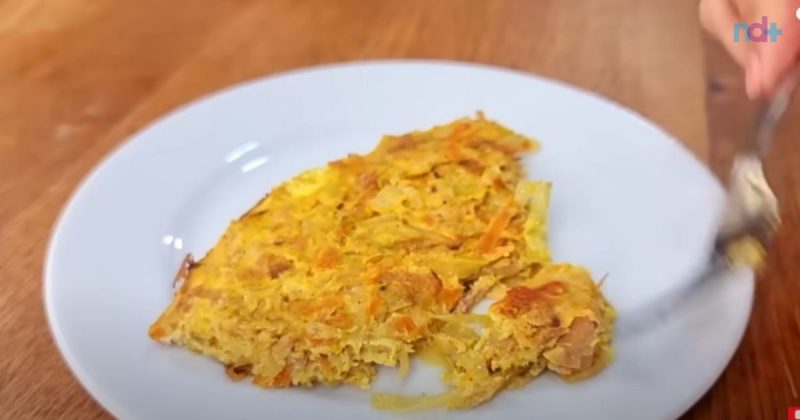 imagem da fritada pronta! Jantar para emagrecer super fácil