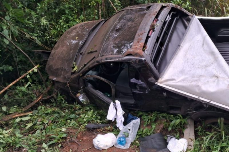 Veículo capotou com motorista embriagado em SC