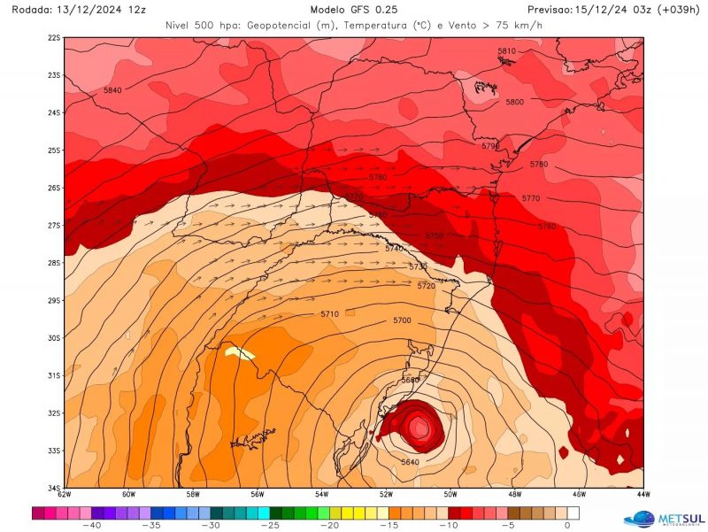 Previsão indica passagem de ciclone subtropical no Rio Grande do Sul