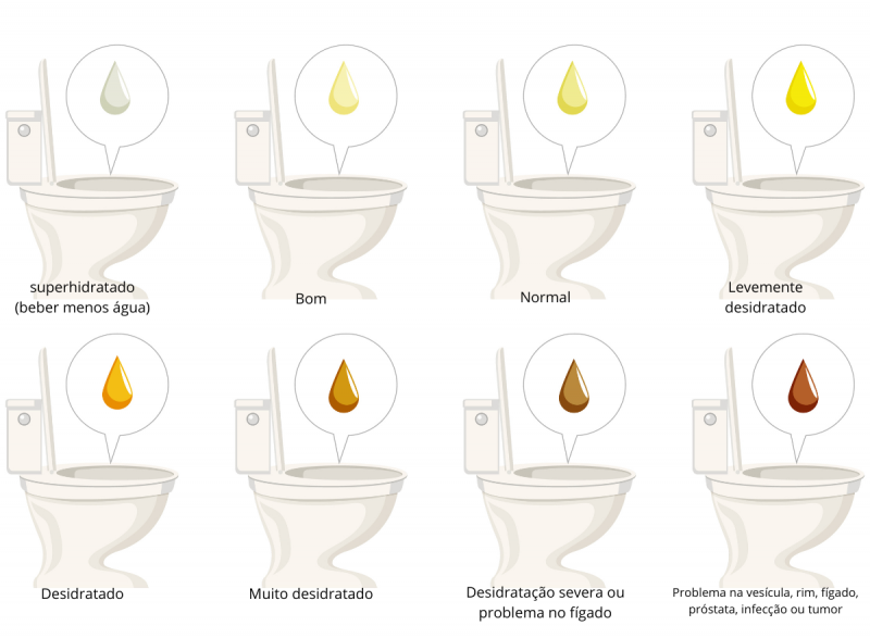 Cor da urina e seu significado