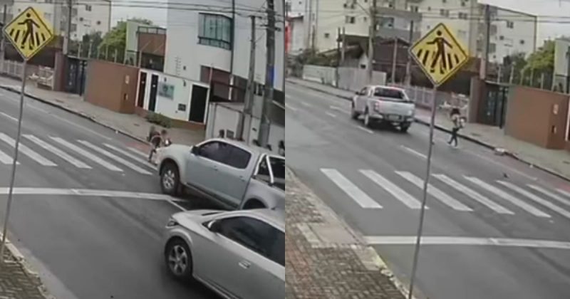 Criança é atropelada na faixa de pedestres quando voltava da escola em Joinville