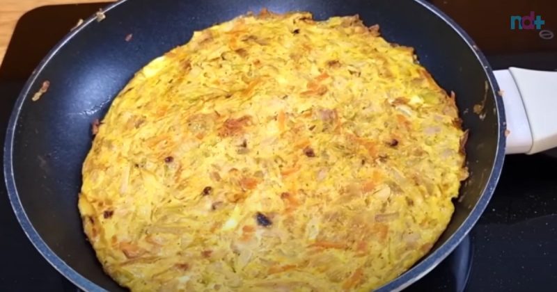 imagem de fritada: jantar que emagrece pronto
