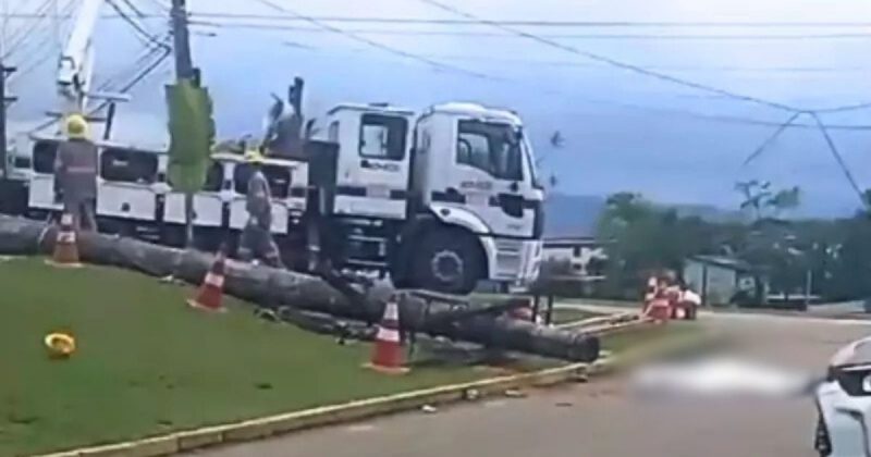 Eletricista morre durante manuten&ccedil;&atilde;o em SC e equipe segue trabalhando ap&oacute;s trag&eacute;dia – Foto: Internet/Reprodu&ccedil;&atilde;o/ND
