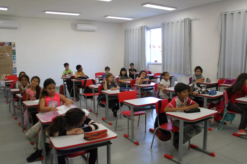 Florianópolis abre período de matrículas no ensino fundamental nesta terça-feira (3). Na imagem, uma sala de aula do município