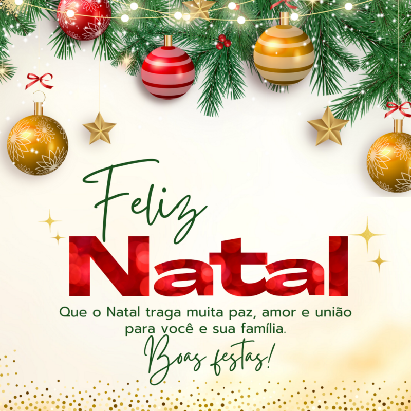 Mensagem de Feliz Natal e Ano Novo