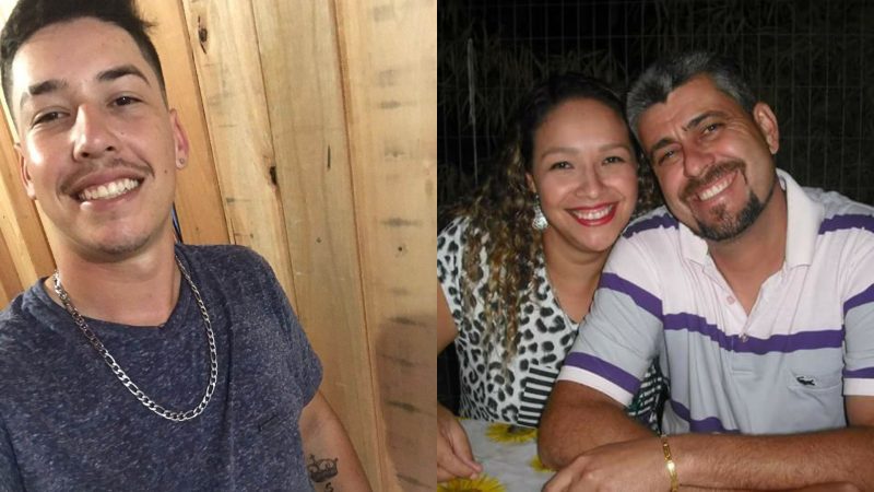 Foto mostra Walter e sua mãe e padrasto mortos em crime brutal em Itajaí