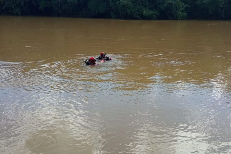 O homem se afogou no Rio do Peixe em SC