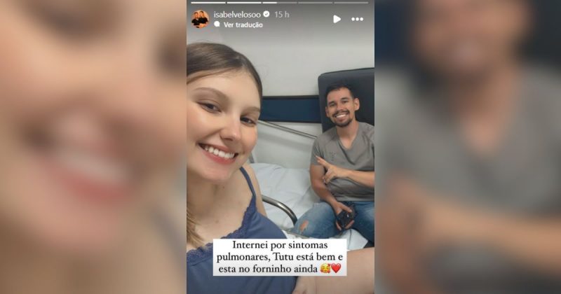 Isabel Veloso ao lado de marido