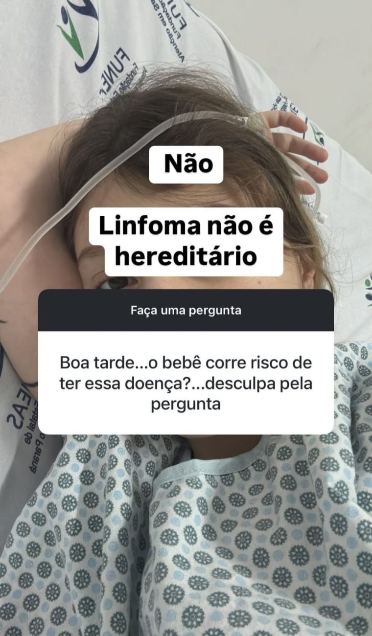 Bebê não corre o risco de adquirir o câncer de Isabel Veloso - Reprodução/@isabelvelosoo/ND