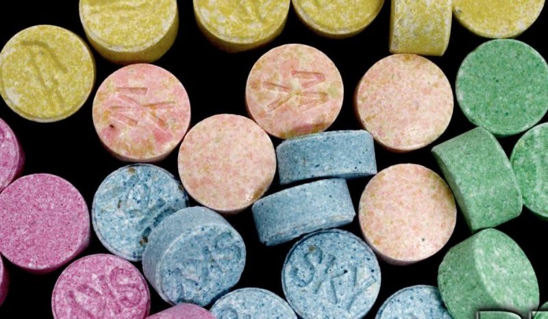 Comprimidos de ecstasy, conhecido como droga do amor