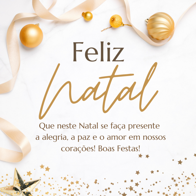 Mensagem de Feliz Natal sobre paz