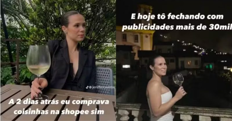 Mulher em vídeo no tiktok