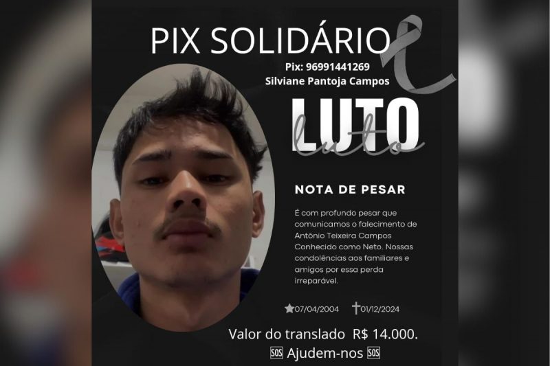 família pede ajuda para os custos 